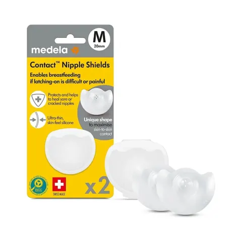 Medela Brusthütchen Contact M – transparent – Bild 1