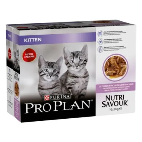 PRO PLAN Nutri Savour Junior Truthahn 10x85 g – Bild 1