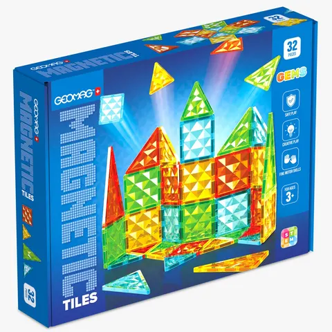 Magnetic Tiles Gem 32 pcs - Geomag – image 1