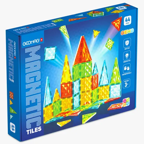 Magnetic Tiles Gem 44 pcs - Geomag – image 1