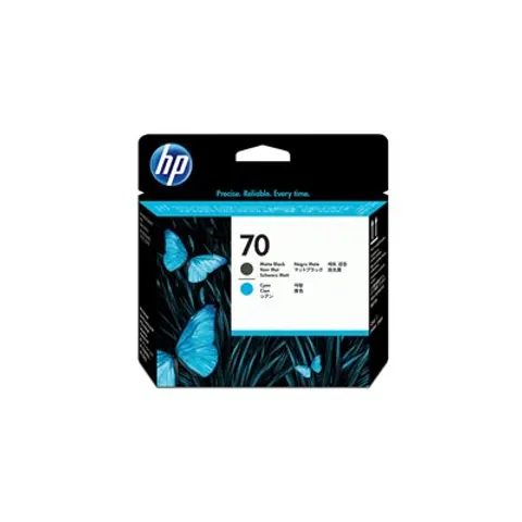 HP 70 Druckkopf matt schwarz + cyan – Bild 1