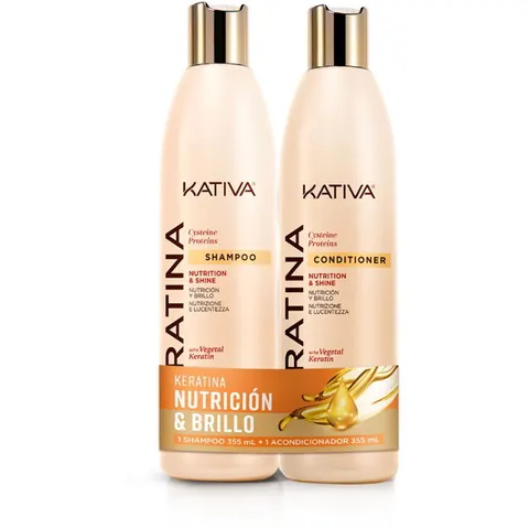 Kativa Keratin Kit Shampoo 355 ml + Conditioner 355 ml – image 1