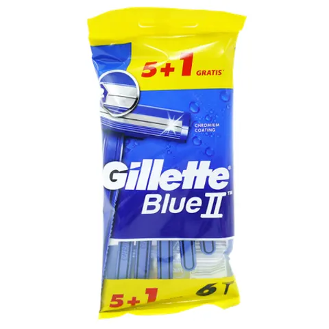 Gillette Blue II Disposable Razors – 6 Pcs – image 1