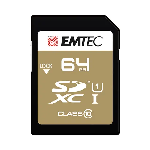 EMTEC 64GB UHS-I U1 EliteGold SD Memory Card – image 1