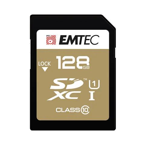 EMTEC 128GB UHS-I U1 EliteGold SD Memory Card – image 1