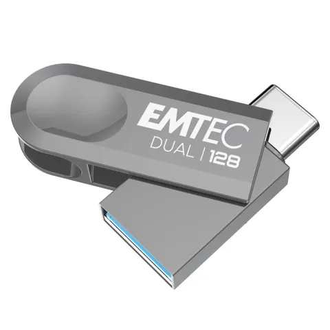 EMTEC 128GB Dual USB-A 3.2 / USB-C D280 Flash Drive – image 1