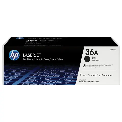 CB436AD Pack dos toners negros HP36A – imagen 1