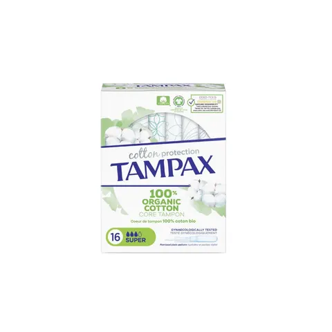 Tampax - Tampons - Super - Organic Cotton - 16st – afbeelding 1