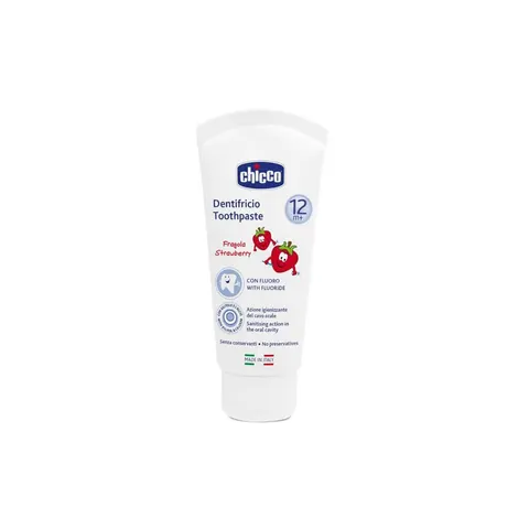 Chicco Erdbeerpaste 12M+ mit Fluorid – Bild 1