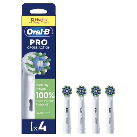 Oral-B Pro Cross Action Toothbrush Heads - 4 Pack – image 1