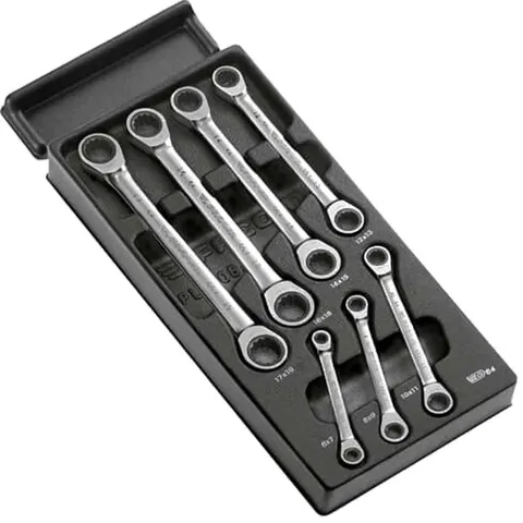 Facom MOD.64J7 7 Piece Ratchet Ring Spanner Set in Module Tray – image 1