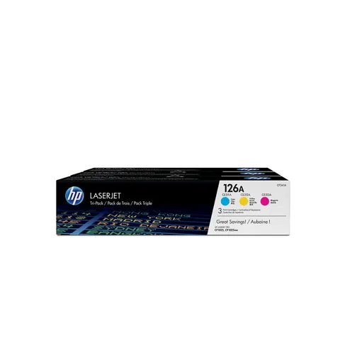 HP 126A toner pack cian-magenta-amarillo CF341A – imagen 1