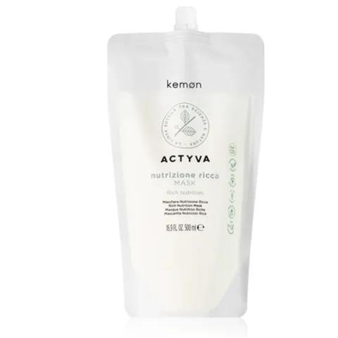 Kemon Actyva Nutrizione Ricca Shampoo capelli secchi, Refill 500ml – immagine 1