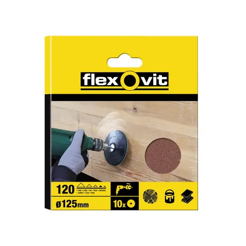Flexovit Drill Mount Sanding Discs – 63642526382 – image 1