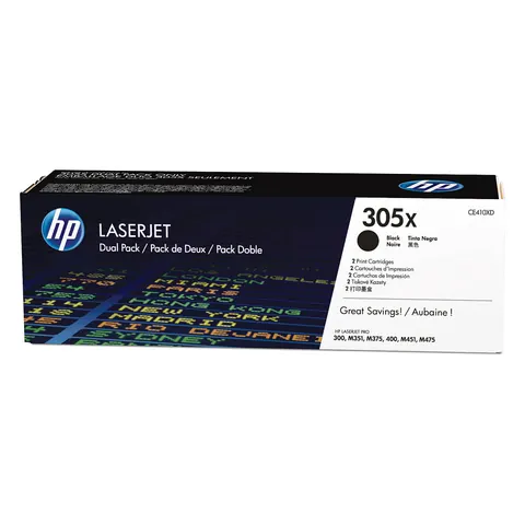 HP Original 305X Toner - schwarz Doppelpack (2x CE410X) – Bild 1
