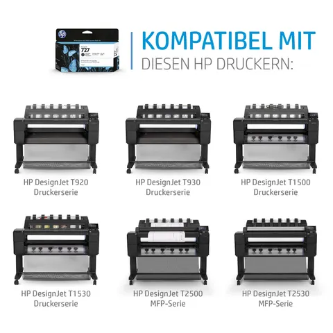 HP 727 (B3P22A) - Mattschwarz - Druckerpatrone – Bild 1