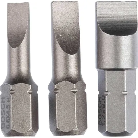 Bosch 3 Piece Slotted Screwdriver Bit Set – image 1