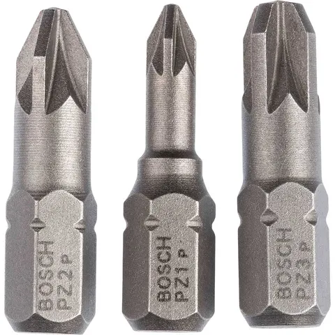 Bosch 3 Piece Pozi Screwdriver Bit Set – 2607001753 – image 1