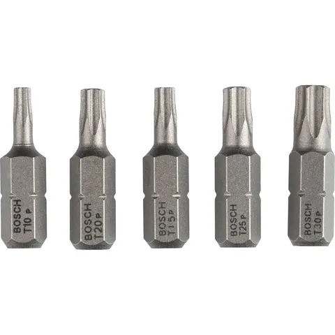 Bosch 5 Piece Extra Hard Torx Screwdriver Bit Set – image 1