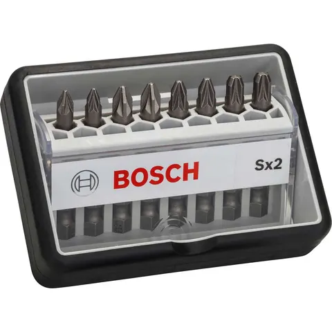 Bosch 8 Piece Sx Extra Hard Screwdriver Bit Set – 2607002557 – image 1