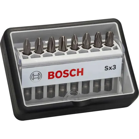 Bosch 8 Piece Sx Extra Hard Screwdriver Bit Set – 2607002558 – image 1