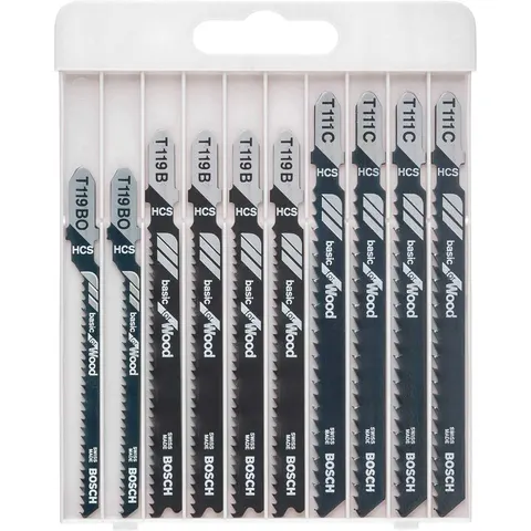Bosch 10-tlg. Stichsägeblatt-Set Basic for Wood – Bild 1