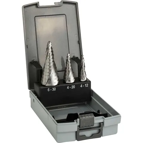 Bosch 3 Piece HSS Step Drill Bit Set – image 1