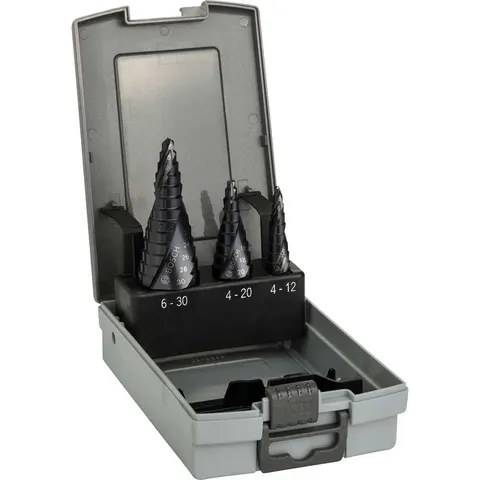 BOSCH Stufenbohrer-Set HSS-AlTiN 3-teilig – Bild 1