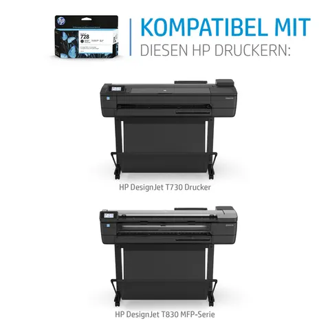 HP 728 (F9J68A) - Mattschwarz - Druckerpatrone – Bild 1