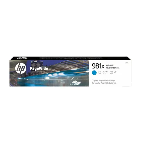 Inktcartridge HP L0R09A 981X blauw – afbeelding 1