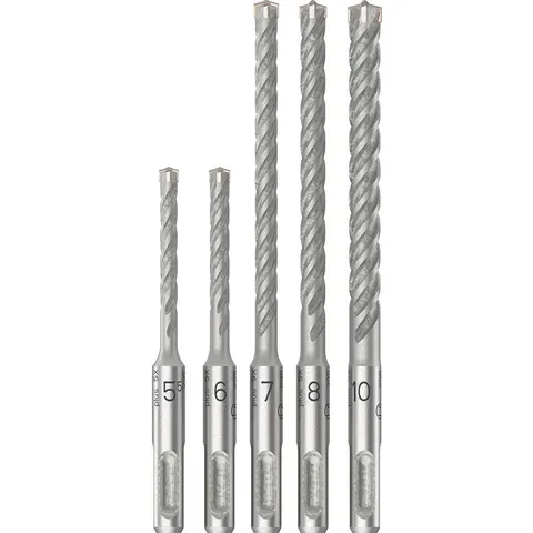Bosch PRO 5 Piece 5X SDS Plus Masonry Drill Bit Set – image 1