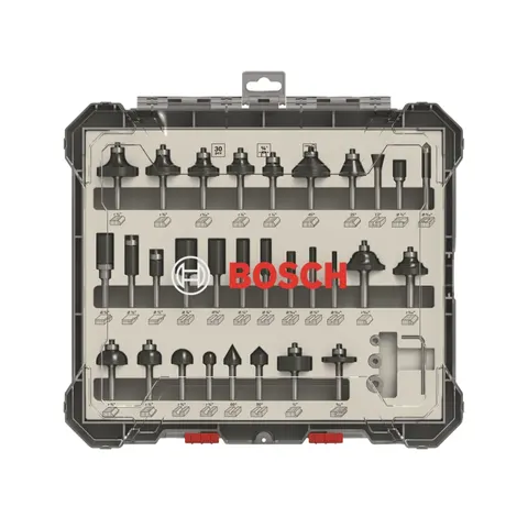 Bosch PRO 30 Piece 1/4" Router Bit Set – image 1