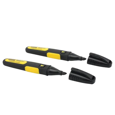 Stanley Black Chisel Tip Marker Pens – image 1