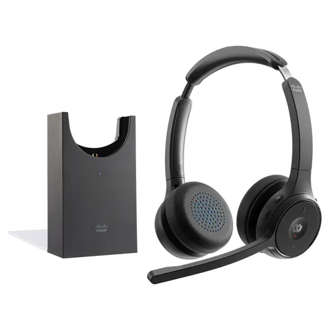 Cisco Headset 722. Wireless Dual On-Ear Bluetooth Headphones. Webex Bu – image 1
