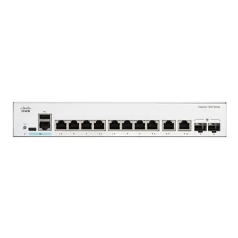 Cisco Catalyst 1200-8T-E-2G Smart Switch. 8 Port GE. Ext PS. 2x1GE Com – image 1