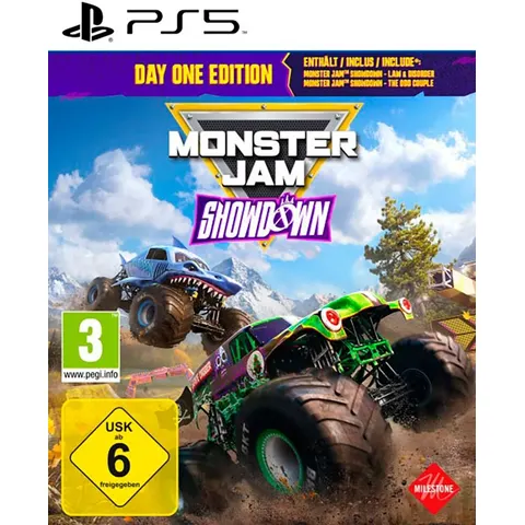 MILESTONE Spielesoftware "Monster Jam Showdown D1", transparent (weiß, neutral), PlayStation 5, Spielesoftware – Bild 1