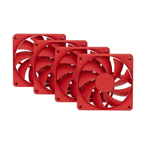 HYTE FAN- -FA12-RR-4 computer cooling system Processor 12 cm Red 4 pc( – image 1
