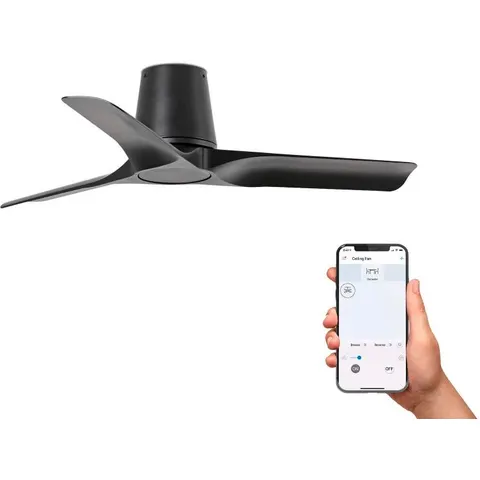 Hey Tub Small 90cm Smart Ceiling Fan Black – image 1