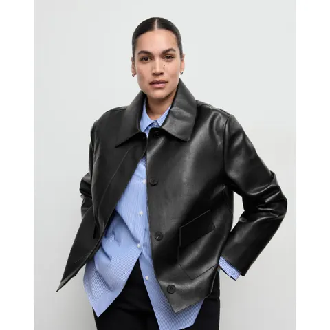 Mango Faux Leather Jacket – Black – 034520 – image 1