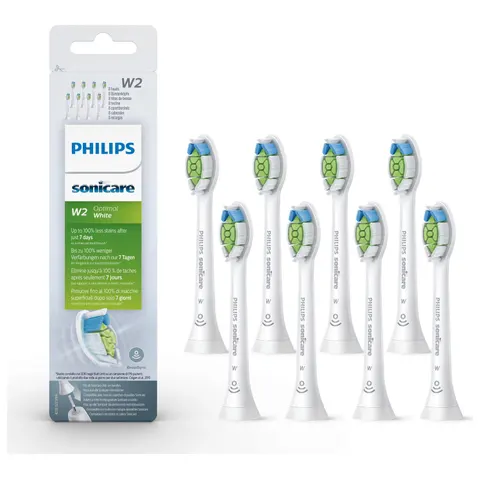 Philips Sonicare W2 Optimal White Brush Head - White 8 Pack – image 1