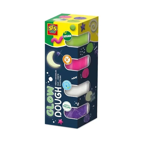 SES Creative Feel Good Glow Dough 4x90g – image 1