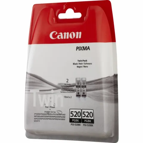 Canon PGI-520BK2 Druckerpatrone - 2x Schwarz - Multipack – Bild 1