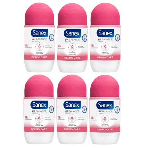 Sanex Dermo Care Roll-on Deodorant - 6 x 50 ml – afbeelding 1