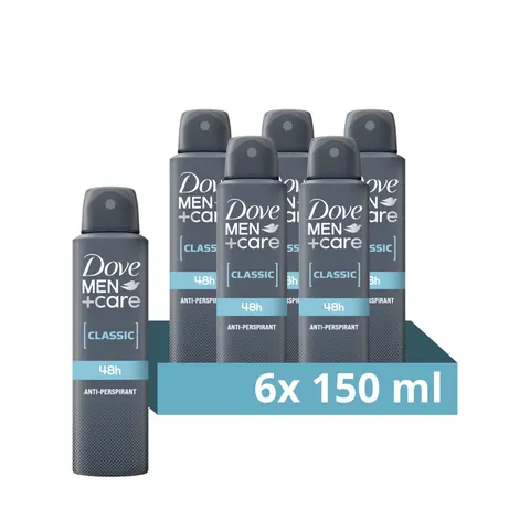 Dove Men Deodorant AP Classic 150ml x 6 – image 1