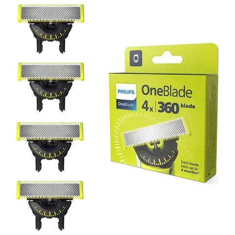 Philips OneBlade Replacement Razor Blade Heads x 4, QP440/50 – image 1