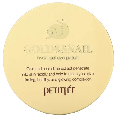 PETITFEE - Gold & Snail Hydrogel Eye Patch - 60pcs – No Color – image 1