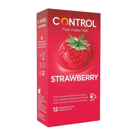 Control Strawberry Condom 12 Units – image 1
