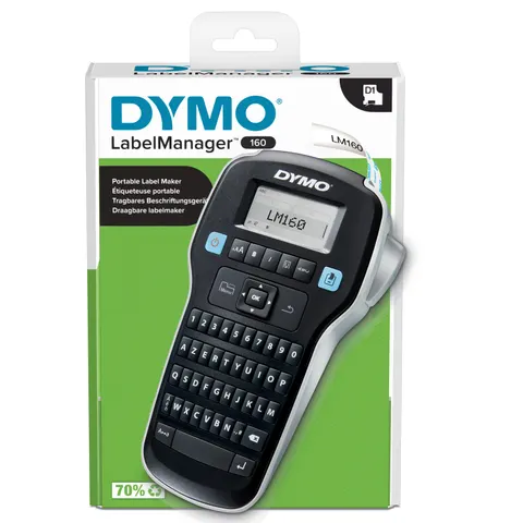 Labelprinter Dymo LabelManager 160 draagbaar azerty 12mm zwart – afbeelding 1