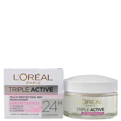 L'Oreal Triple Active Dry & Sensitive Day Cream - 50 ml – image 1