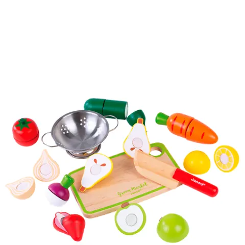 Janod Green Market Fruit & Vegetable Play Set - 12 pieces – image 1